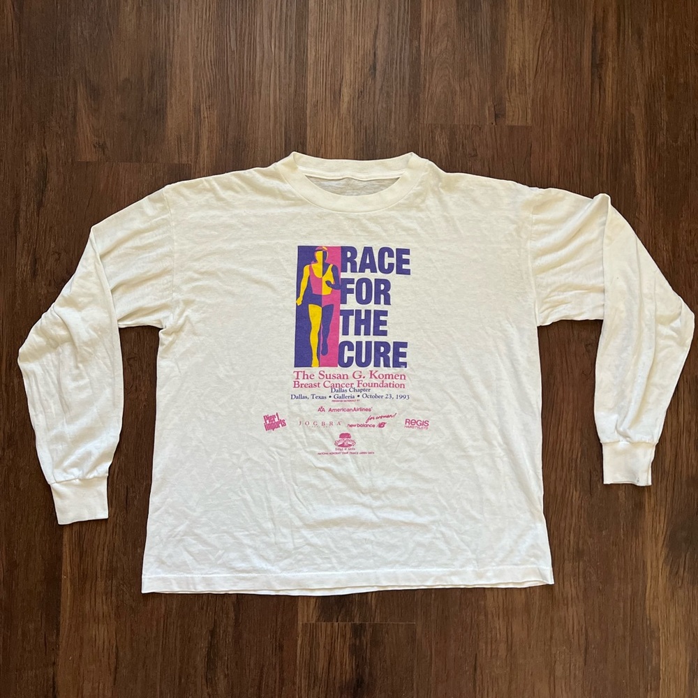 Vintage 1993 Susan G. Komen Race For The Cure Dallas Texas Size L Sweashirt